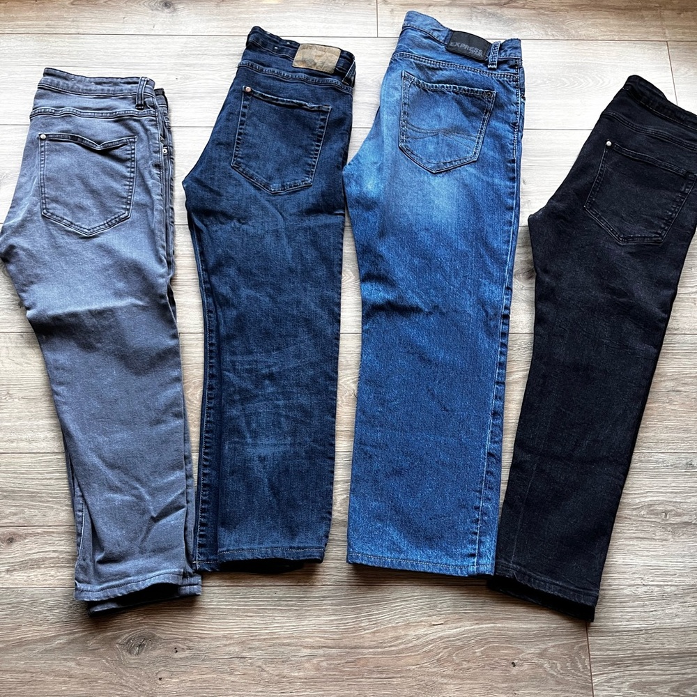 Men's Assorted Jeans Collection size 34 waist,inseams 23-25 inches